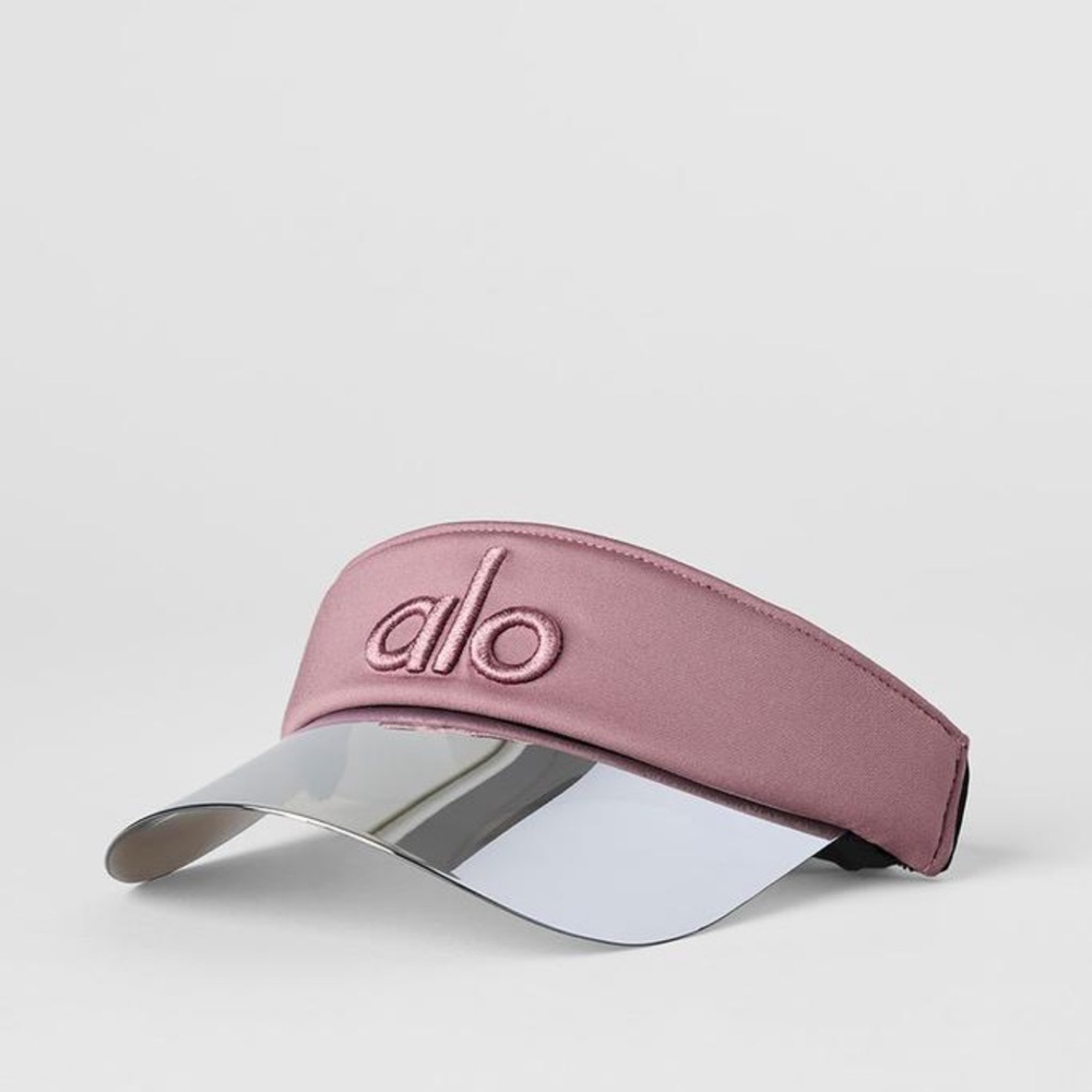 ALO Yoga Women's rare color Pink Visor with Reflective Brim New